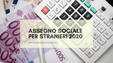 assegno sociale per stranieri 2020
